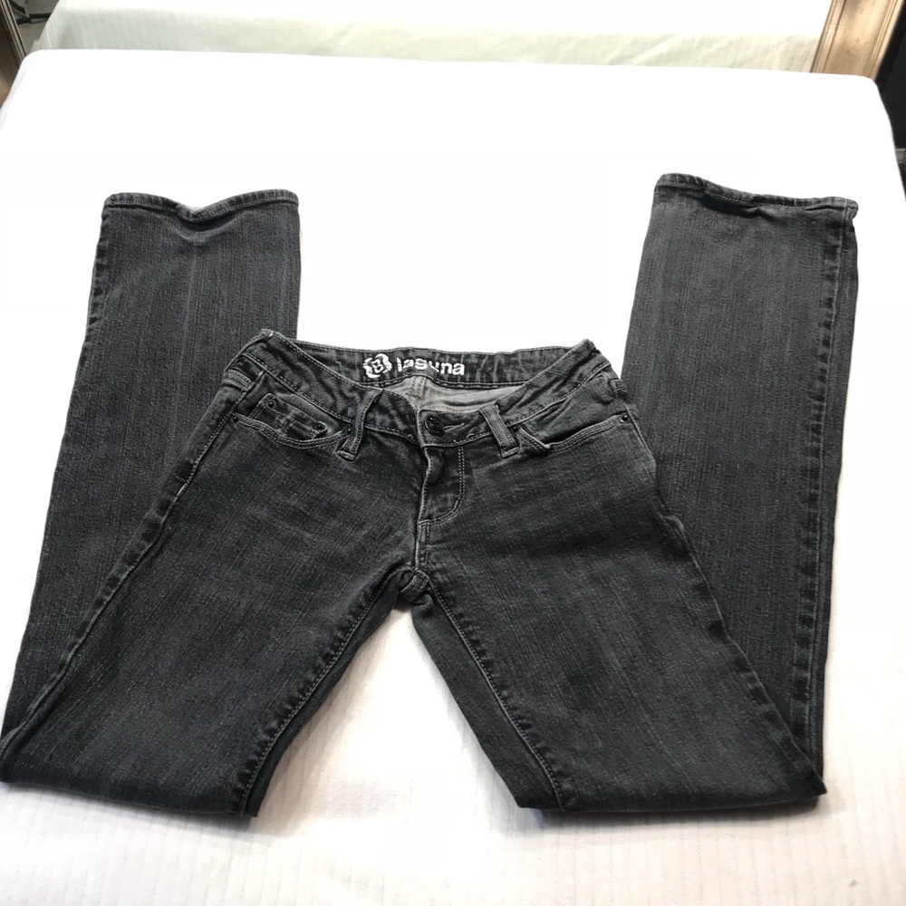 Bullhead “Laguna" Black Grey Denim Jean Size 0 reg